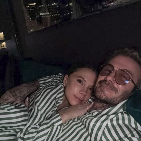 Selfie en pyjama pour David et Victoria Beckham