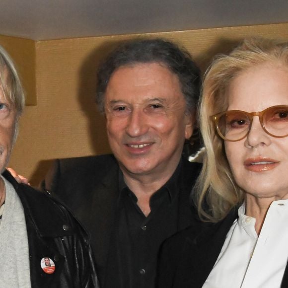 Exclusif - Le chanteur Renaud (Renaud Séchan), Michel Drucker et Sylvie Vartan - Célébrités au concert de Dave à Bobino à Paris le 18 novembre 2019. © Coadic Guirec/Bestimage