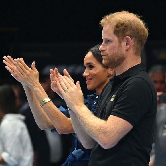 Le prince Harry, duc de Sussex et Meghan Markle, duchesse de Sussex aux Invictus Games 2023 à Dusseldorf le 15 septembre 2023. (Action Press / Bestimage).