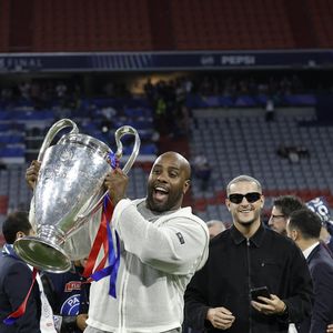 Teddy Riner, DJ Snake - Le PSG remporte la Ligue Des Champions 2025, pour la première fois de son histoire, face à l'Inter Milan (5-0) à l'Allianz Arena de Munich, le 31 mai 2025.
© Cyril Moreau/Bestimage