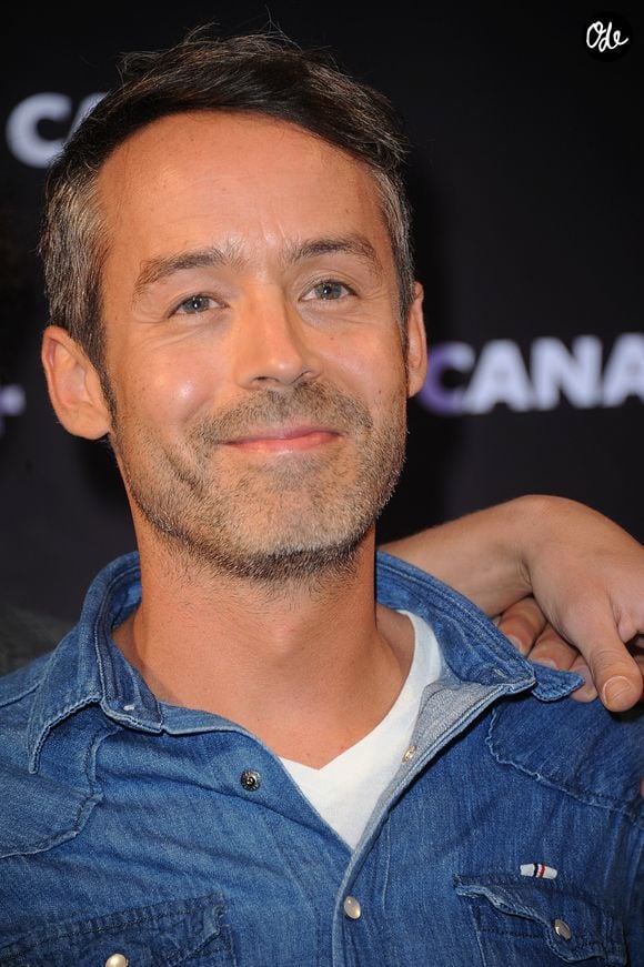 Yann Barthes et l'équipe du "Petit Journal" lors de la soirée de rentrée de Canal+ organisée à Paris, le 28 août 2013.