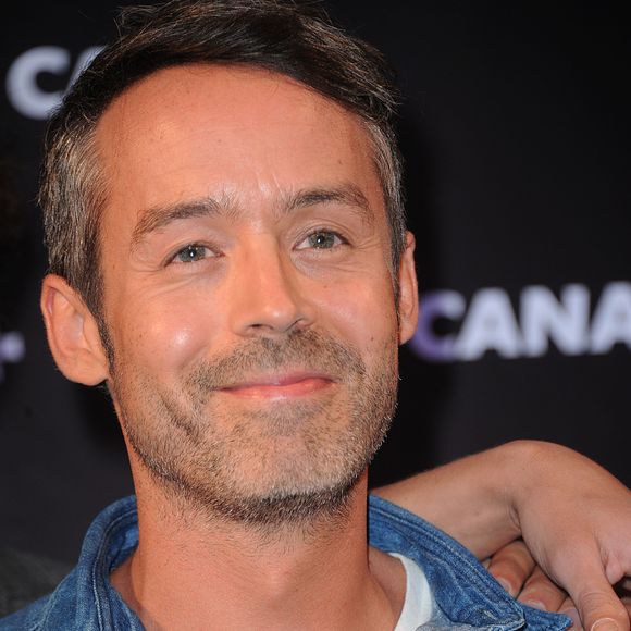Yann Barthes et l'équipe du "Petit Journal" lors de la soirée de rentrée de Canal+ organisée à Paris, le 28 août 2013.