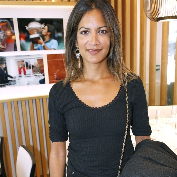 Exclusif - Aurélie Casse (journaliste) au déjeuner dans la loge de France TV lors des Internationaux de France de Tennis de Roland Garros 2024 - Jour 09 à Paris, France, le 3 juin 2024. © Bertrand Rindoff/Bestimage