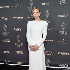 La princesse Charlène de Monaco au photocall de la 69ème cérémonie du Ballon D'Or 2025 au théâtre du Châtelet à Paris, France, le 22 septembre 2025. © Cyril Moreau/Bestimage