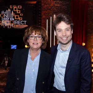 Exclusif - Nathalie Saint-Cricq et son fils Benjamin Duhamel - Enregistrement de l'émission "On Est En Direct (OEED)", présentée par L.Ruquier et L.Salamé, et diffusée en direct le 2 avril sur France 2
© Jack Tribeca / Bestimage