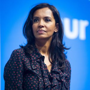 Karine Le Marchand (marraine de la CNDP (Commission nationale du débat public) et animatrice de lémission "L'amour est dans le pré") au 57ème salon International de l'Agriculture au parc des expositions de la porte de Versailles à Paris, France, le 23 février 2020. © Jean-Baptiste Autissier/Panoramic/Bestimage