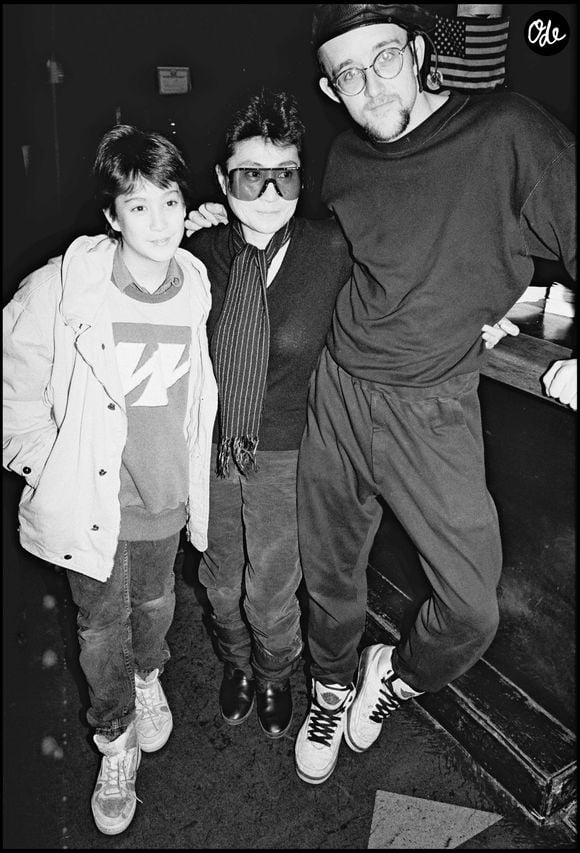 Yoko Ono, Sean Ono Lennon et Keith Haring à New-York en 1987 AGENCE / BESTIMAGE