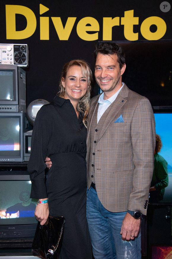 Exclusif - Elodie Gossuin et son mari Bertrand Lacherie à la soirée de lancement de Diverto au Trianon à Paris, France, le 11 janvier 2023. Photo par Aurore Marechal/ABACAPRESS.COM