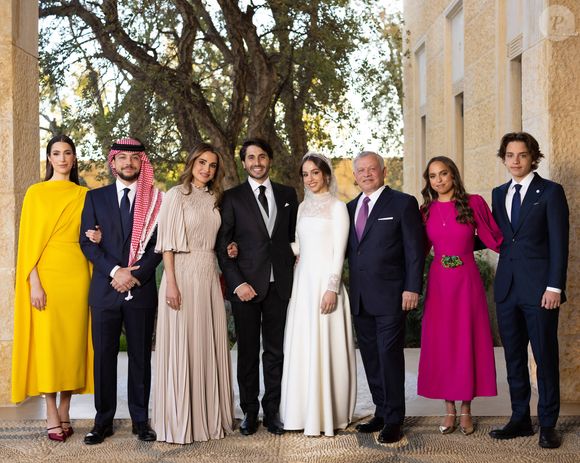 Mariage de la princesse Iman de Jordanie et de Jameel Alexander Thermiotis au palais Beit Al Urdun à Amman, le 12 mars 2023. Il s'agit du premier mariage des quatre enfants, le roi Abdallah et de la reine Rania de Jordanie.