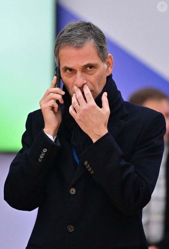 Rodolphe Saadé, PDG de CMA-CGM arrive pour le deuxième jour du sommet pour l'action sur l'intelligence artificielle (IA) au Grand Palais à Paris, France, le 11 février 2025. © Christian Liewig/Bestimage