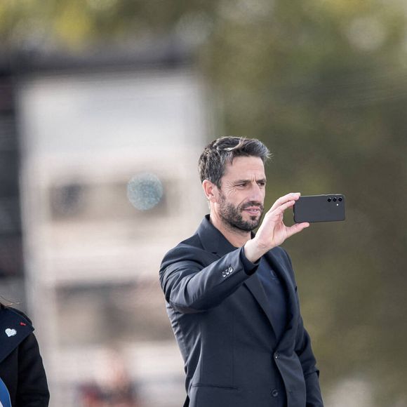 Anne Hidalgo (maire de Paris) et Tony Estanguet (président du Comité d'organisation des Jeux Olympiques et Paralympiques de Paris 2024).
La Parade des Champions, dernière célébration et décoration des athlètes médaillés lors des Jeux Olympiques et Paralympiques de Paris2024, au pied de l'Arc de Triomphe. Paris, le 14 Septembre 2024.
© Nicolas Messyasz/Pool/Bestimage