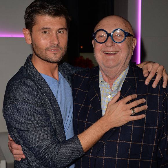 Christophe Beaugrand et Jean-Pierre Coffe - Cocktail pour le lancement du livre "Les bonnes chansons ne meurent jamais" de J. Sanchez au NoLita à Paris, le 4 novembre 2015. © Veeren/Bestimage