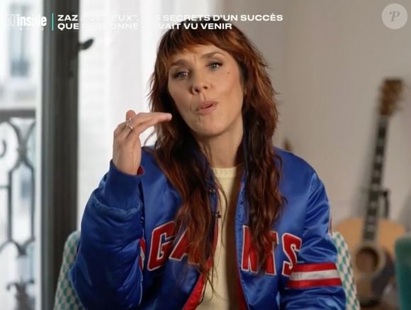 "J'arrive dans leurs locaux, et ils me filent un chèque de 10 000 euros pour payer mes dix loyers de retard", a affirmé Zaz devant les caméras de la Une.

La chanteuse Zaz mise en avant dans "50' Inside" sur TF1 ce samedi 8 mars 2025. (Capture d'écran).
