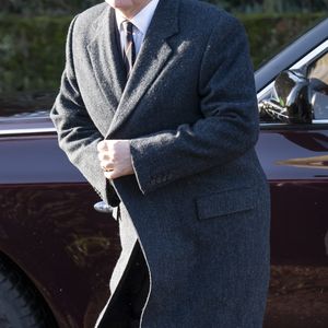 Le prince Andrew, duc d'York, à son arrivée au service dominical en l'église St Mary the Virgin à Hillington. Le 19 janvier 2020 AGENCE / BESTIMAGE