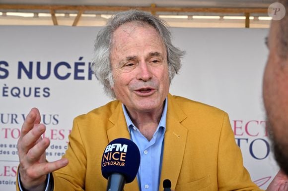 Franz-Olivier Giesbert, le directeur artistique du Festival, durant la 27ème  édition du Festival du Livre de Nice, installé sur le jardin Albert 1er, du 3 au 5 juin 2023. © Bruno Bebert / Bestimage
