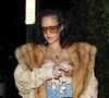 Rihanna porte un corset très décolleté à la sortie d'un dîner chez Giorgio Baldi à Santa Monica, Los Angeles, Californie, Etats-Unis, le 11 novembre 2024. Photo : Backgrid USA / Bestimage