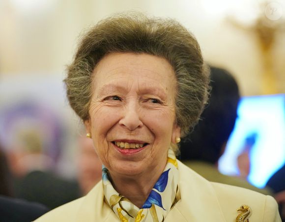 ©Alpha Press 20/02/2025 La Princesse Anne lors d'une réception en l'honneur d'individus et d'organisations exceptionnels contribuant aux efforts humanitaires à travers le monde au Palais de Buckingham à Londres.