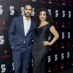 Oussem Belgacem et Camelia Jordana au photocall du 22ème dîner de la mode pour le Sidaction à Paris le 30 janvier 2025.
© Olivier Borde / Bestimage