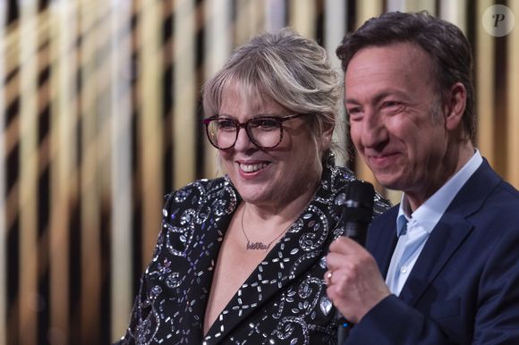 Laurence Boccolini et Stéphane Bern - Enregistrement de l'émission "Eurovision, c'est vous qui décidez", diffusée le 5 mars sur France 2
© Cyril Moreau / Bestimage