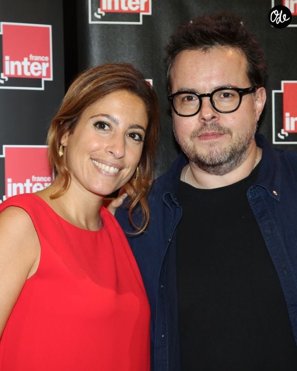 Léa Salamé et Nicolas Demorand - Conférence de presse de rentrée de Radio France à la Maison de la radio à Paris le 30 Aout 2017. © Denis Guignebourg/Bestimage | 00348591
