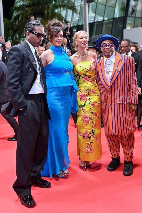 Rihanna, ASAP Rocky, Tonya Lewis Lee et Spike Lee assistent au tapis rouge de Highest 2 Lowest lors de la 78ème édition du Festival de Cannes au Palais des Festivals le 19 mai 2025 à Cannes, France. Photo by Franck Castel/ABACAPRESS.COM