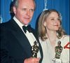 Anthony Hopkins et Jodie Foster, Oscar du Meilleur acteur et de la Meilleure actrice pour "Le Silence des Agneaux" en 1992. © AGENCE / BESTIMAGE