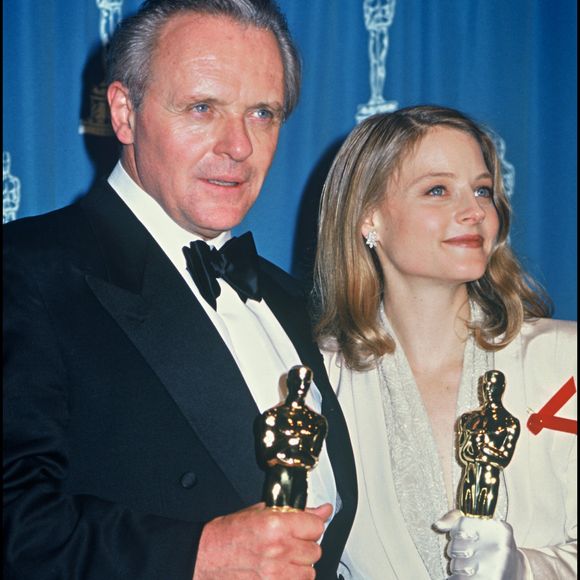Anthony Hopkins et Jodie Foster, Oscar du Meilleur acteur et de la Meilleure actrice pour "Le Silence des Agneaux" en 1992. © AGENCE / BESTIMAGE