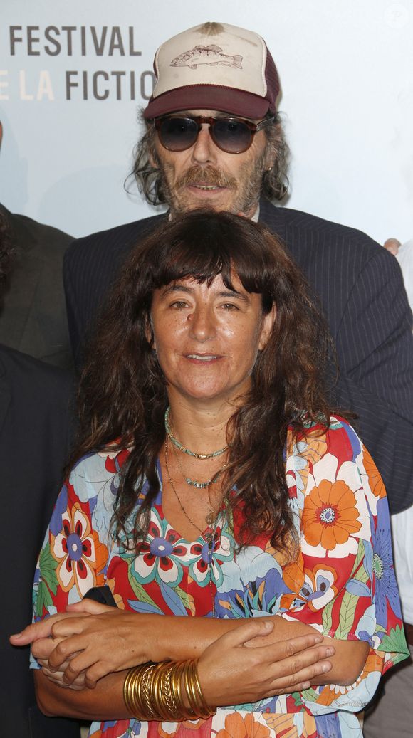 Philippe Rebbot, Romane Bohringer "L'amour flou" - Projection des trois premiers épisodes de la fiction "L’amour flou" lors du Festival de la Fiction de La Rochelle. Le 15 septembre 2021 © Christophe Aubert via Bestimage