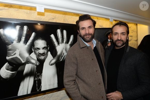 Exclusif - Grégory Fitoussi et son frère Mikael Fitoussi - Vernissage privé de l'exposition "JoeyStarr Punk Funk Hero" à la galerie Artcube à Paris, France, le 1 décembre 2016. Exposition du 2 au 11 décembre 2016. © Rachid Bellak/Bestimage