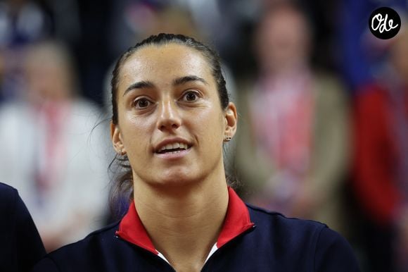 Caroline Garcia - L'équipe de France féminine de tennis, menée par C.Garcia, affronte la Grande Bretagne lors du tour qualificatif de la Billie Jean King Cup au Portel (Pas-de-Calais), le 12 avril 2024. 

© Laurent Sanson / Panoramic / Bestimage