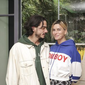 Ils ont ainsi participé à l'événement caritatif : Télévie. 
Exclusif - Romain Guillermic et Fauve Hautot - Live Apéro Shopping de Sandra Sisley et Gaëlle Constantini à l'Hotel & Spa La Belle Juliette à Paris le 27 septembre 2024. © Jack Tribeca/Bestimage
