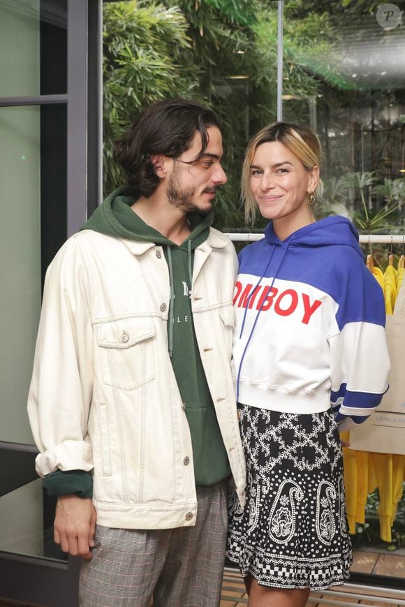 Ils ont ainsi participé à l'événement caritatif : Télévie. 
Exclusif - Romain Guillermic et Fauve Hautot - Live Apéro Shopping de Sandra Sisley et Gaëlle Constantini à l'Hotel & Spa La Belle Juliette à Paris le 27 septembre 2024. © Jack Tribeca/Bestimage