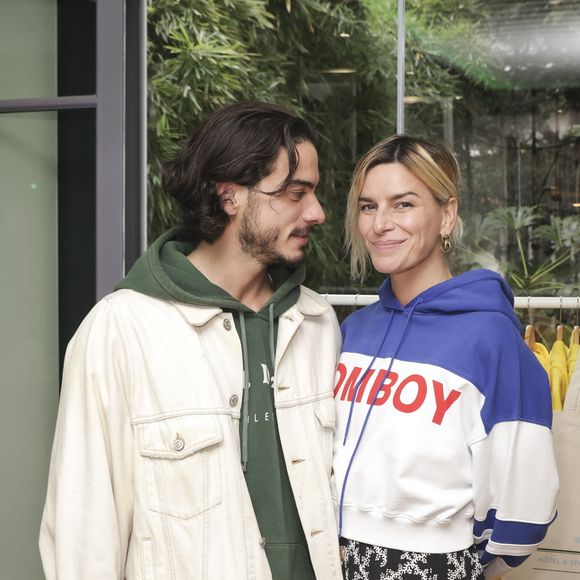Ils ont ainsi participé à l'événement caritatif : Télévie. 
Exclusif - Romain Guillermic et Fauve Hautot - Live Apéro Shopping de Sandra Sisley et Gaëlle Constantini à l'Hotel & Spa La Belle Juliette à Paris le 27 septembre 2024. © Jack Tribeca/Bestimage