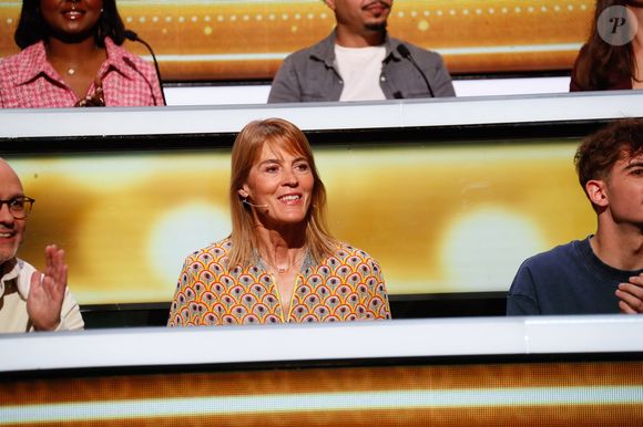 Exclusif - Nathalie Simon - Enregistrement de l'émission "100% logique" présentée par C. Feraud et qui sera diffusée le 25 octobre 2025 sur France 2 au studio du Lendit à Saint-Denis, France, le 14 mars 2025. © Christophe Clovis/Bestimage