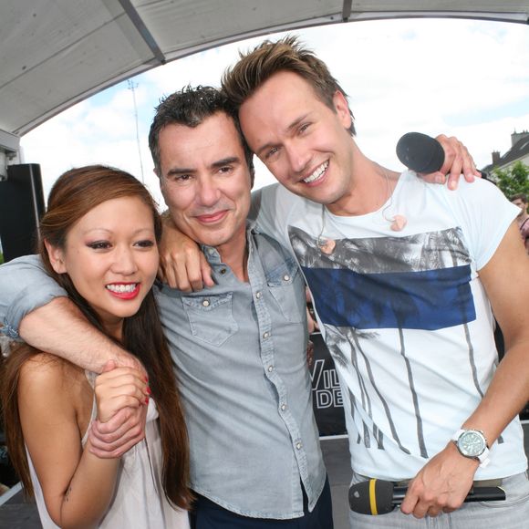 Nathalie Nguyen (Masterchef 2), Laurent Luyat, Cyrl Féraud - L'émission phare de l'avant-étape sur France 3, le "Village Départ" achève son dernier Tour à Chantilly le 24 juillet 2016. Photo par JLPPA / Bestimage