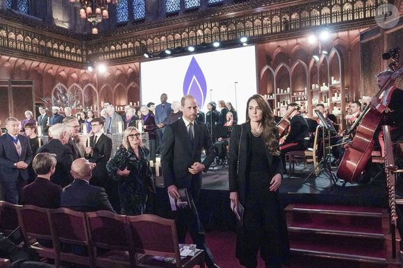 Le Prince et la Princesse de Galles assistent à une cérémonie au Guildhall de Londres, pour commémorer la Journée de la mémoire de l'Holocauste et le 80e anniversaire de la libération d'Auschwitz-Birkenau. Lundi 27 janvier 2025. Londres, Royaume-Uni. Photo by Arthur Edwards/The Sun/PA Wire/ABACAPRESS.COM