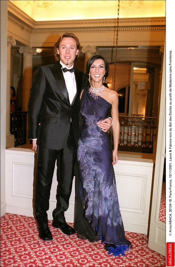 Laure et Fabrice du Loft lors du Bal des Etoiles au profit de Médecins sans Frontières, Paris, France, le 10 novembre 2001. Crédit Arno/Abaca
