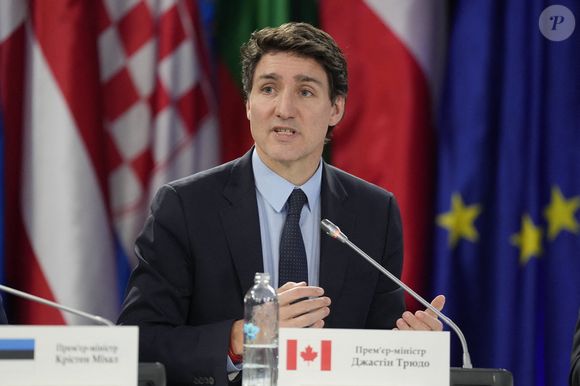 L'ancien Premier ministre canadien Justin Trudeau assiste à une conférence de presse lors d’un sommet sur la sécurité à Kyiv, en Ukraine, le lundi 24 février 2025.
(© Frank Gunn / The Canadian Press via ZUMA Press / Bestimage)