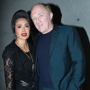 François-Henri Pinault et sa femme Salma Hayek - Vernissage de "Corps et âmes", la nouvelle Collection Pinault à la Bourse du Commerce à Paris le 4 Mars 2025. © Bertrand Rindoff / Bestimage