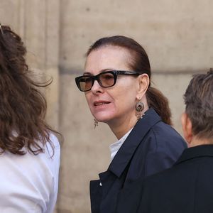 Carole Bouquet - Arrivées des célébrités aux obsèques de Jane Birkin en l'église Saint-Roch à Paris. Le 24 juillet 2023
© Jacovides-KD Niko / Bestimage