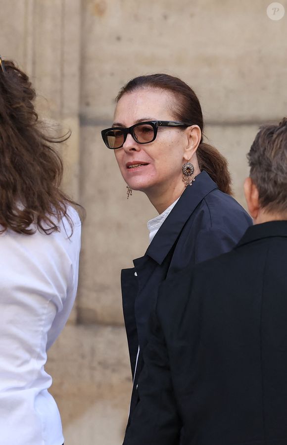 Carole Bouquet - Arrivées des célébrités aux obsèques de Jane Birkin en l'église Saint-Roch à Paris. Le 24 juillet 2023
© Jacovides-KD Niko / Bestimage