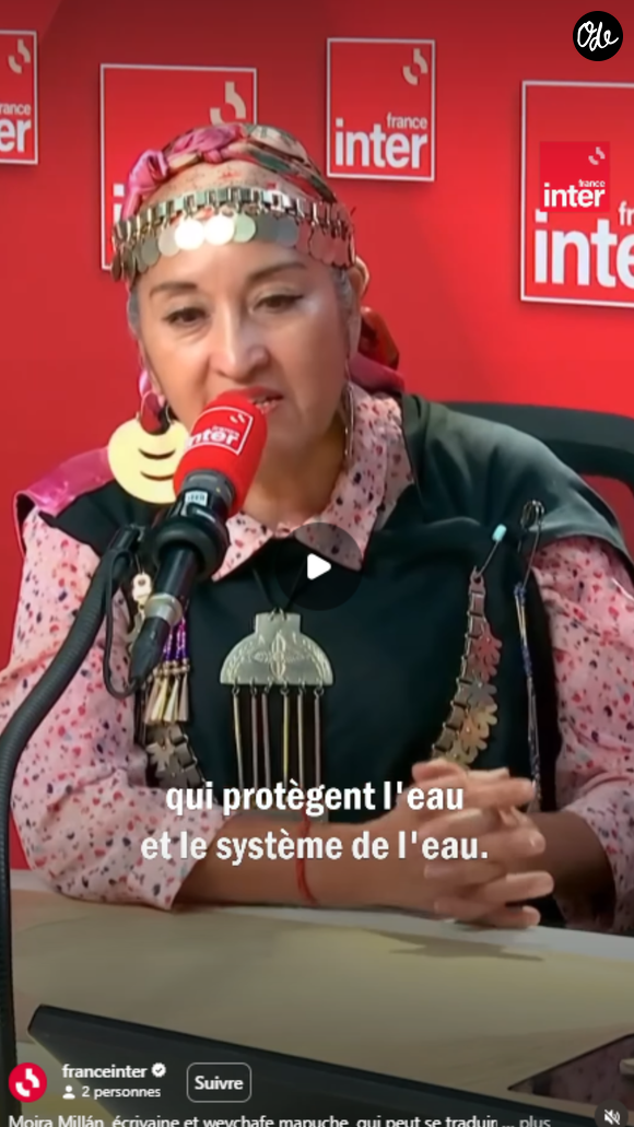 Moira Millán milite pour la reconnaissance des droits des peuples autochtones.
Moira Millán sur France Inter mercredi 3 juin.