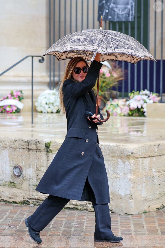 Clotilde Courau - Obsèques de Michel Blanc en l'église Saint-Eustache à Paris, le 10 octobre 2024. 
© Moreau / Jacovides / Bestimage
