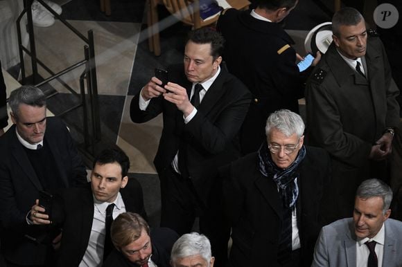 Elon Musk during official reopening ceremony of Notre-Dame Cathedral in Paris, France on December 7, 2024, after more than five-years of reconstruction work following the April 2019 fire. © Eliot Blondet/Pool/Bestimage