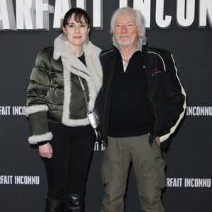 Hugues Aufray avec sa femme Murielle Mégevand - Avant-première du film "Un parfait inconnu" au Grand Rex à Paris le 15 janvier 2025. © Coadic Guirec/Bestimage