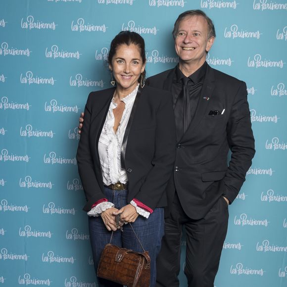 Exclusif - Cristina Reali et Francis Huster - Photocall de la première du spectacle "Les Parisiennes" aux Folies Bergères à Paris le 24 mai 2018. © Olivier Borde - Pierre Perusseau/Bestimage