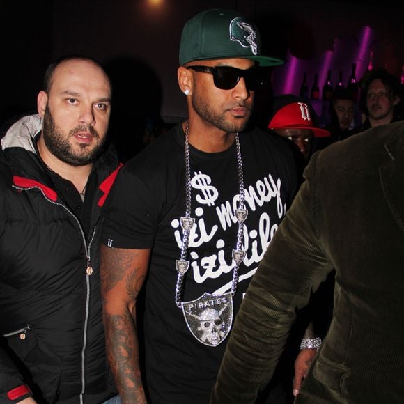 Le rappeur Booba arrive au Palais Maillot à Paris pour un After Show apres son concert au Zénith, le 13 avril 2013. BALDINI / BESTIMAGE