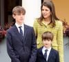 Maman de Raphaël et Balthazar, Charlotte Casiraghi fête ses 40 ans aujourd'hui.

Charlotte Casiraghi et ses enfants Raphaël Elmaleh,  Balthazar Rassam - La famille princière monégasque dans la cour d'honneur du palais lors de la la fête nationale à Monaco. © Dominique Jacovides - Bruno Bebert / Bestimage
