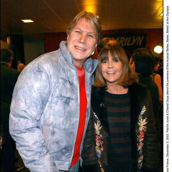 Patrick Juvet et Chantal Goya assistent à la première de la comédie musicale 'Belles, Belles, Belles' à l'Olympia. Paris-France, le 3 décembre 2003 © Serge Arnal/ABACA.