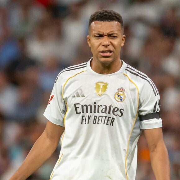 Kylian Mbappé du Real Madrid CF lors d'un match de La Liga. 4 octobre 2025. © PsnewZ/Bestimage